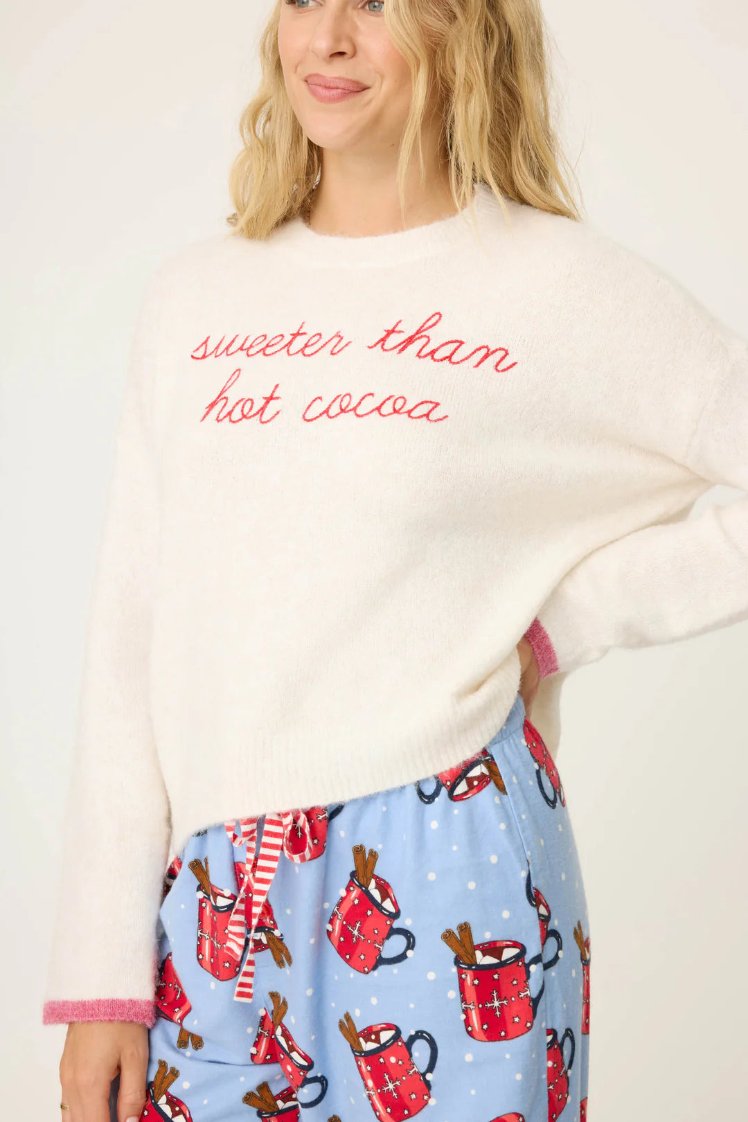 Sweeter Than Hot Cocoa Sweater Top Ivory