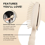 Teleties Hair Brush Tan Detangler - Medium Hair