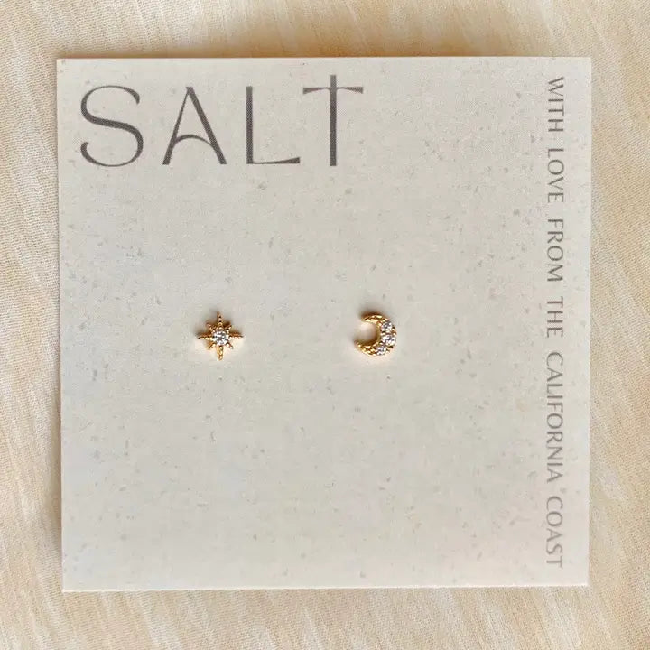 Star & Moon Studs