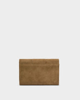 Taya Suedette Woven Wallet Caramel