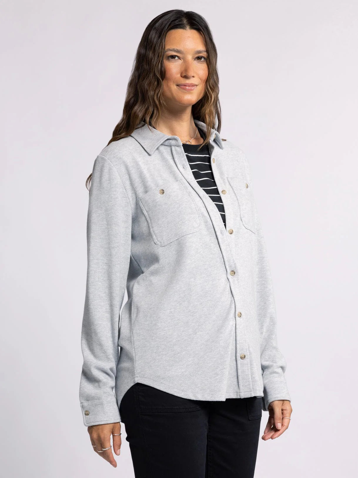 Lewis Button Up Shirt Medium Grey Heather