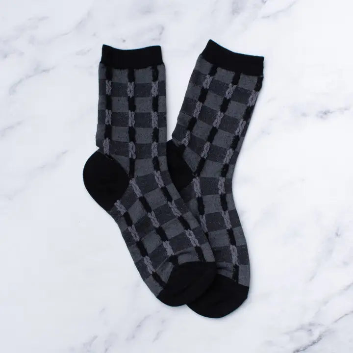 Vintage Twist Socks Black