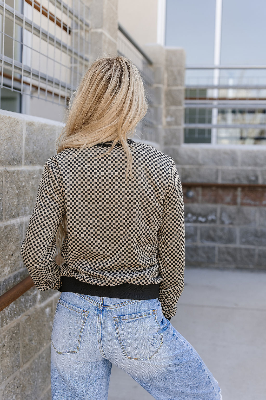 Bomber Zip Jacket Check Me Out
