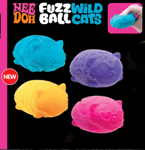 Asst. Wild Cats Fuzz Ball NeeDoh