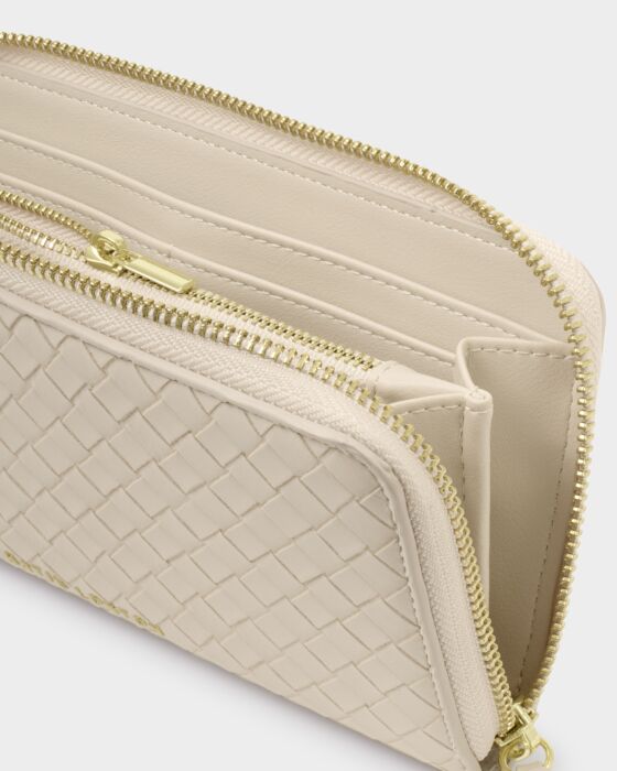 Nova Woven Texture Large Wallet Oyster