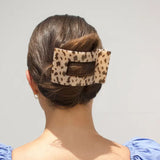 Teleties Large Flat Rectangle Hair Clip Blonde Tortoise