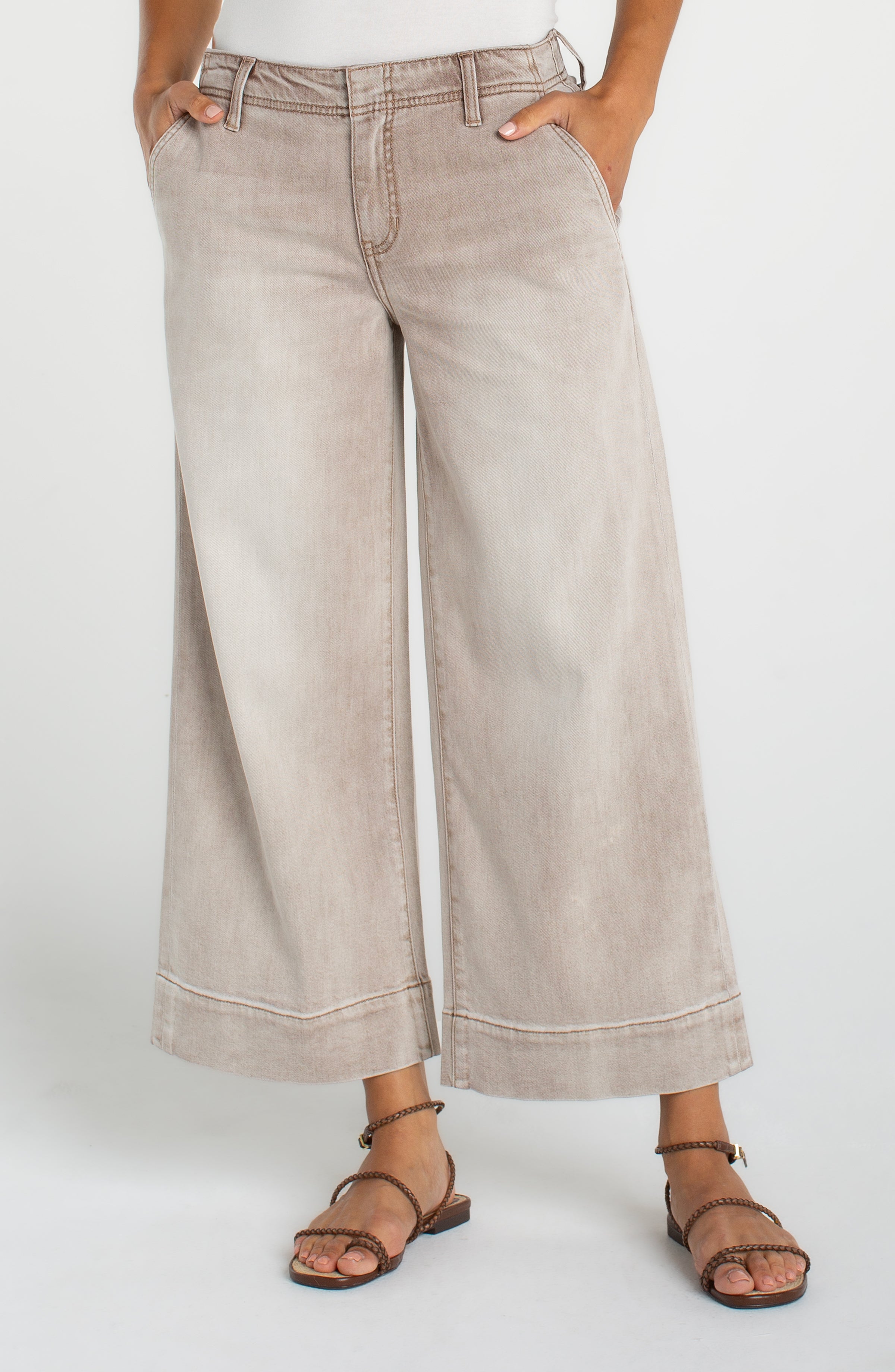 Weekender Crop Wide Leg Pants Antique Khaki