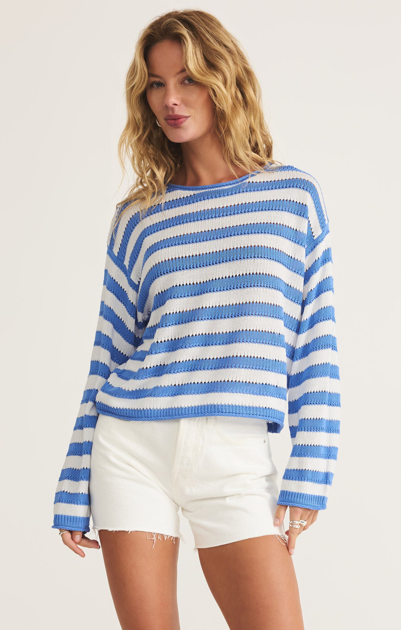 Prado Stripe Sweater Bay Blue