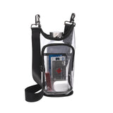 Clear Stadium Hydrobag Crossbody Black Trim | Black Red Stripe Strap