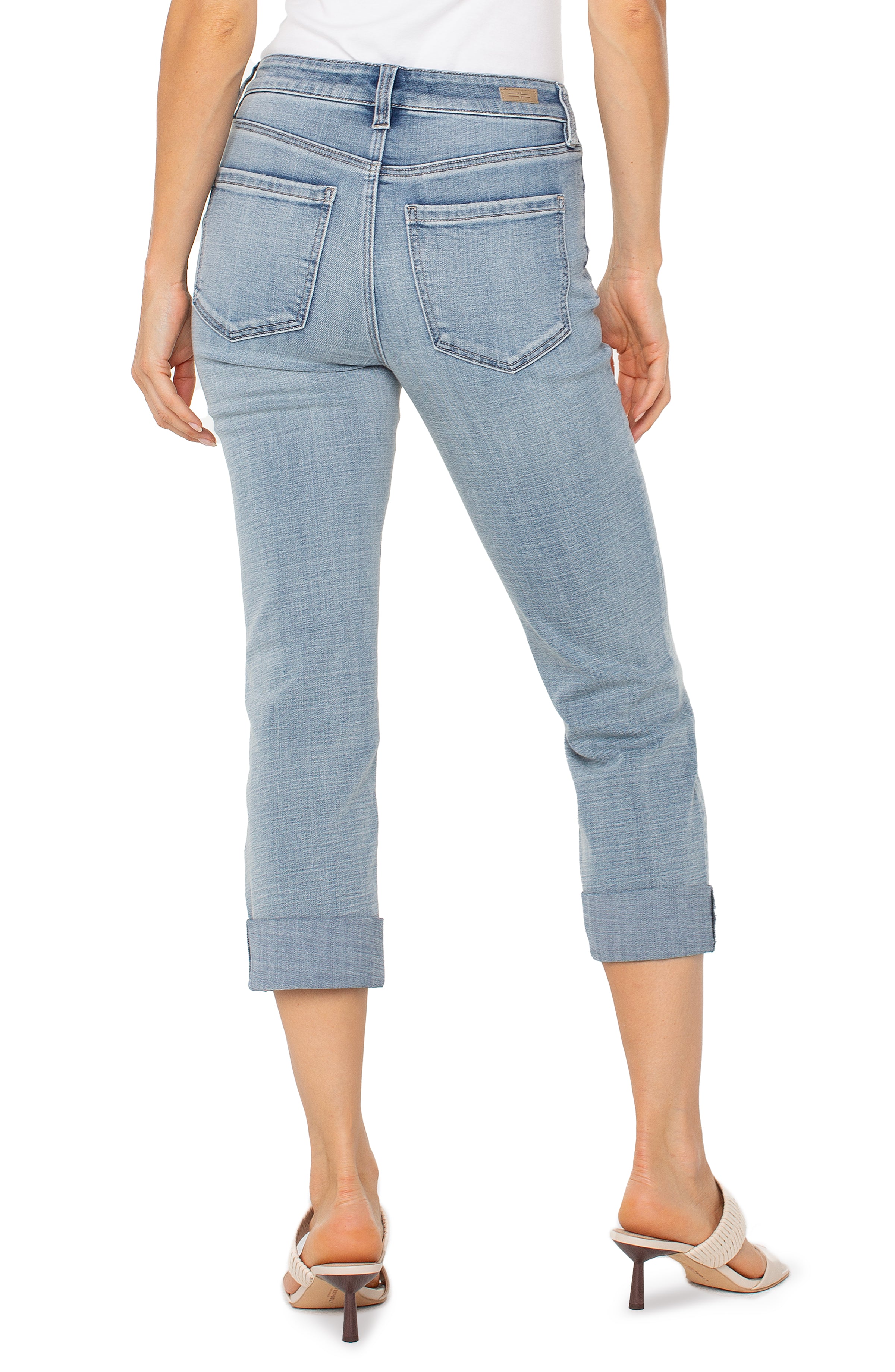 Charlie Wide Rolled Cuff Crop Jeans Temescal