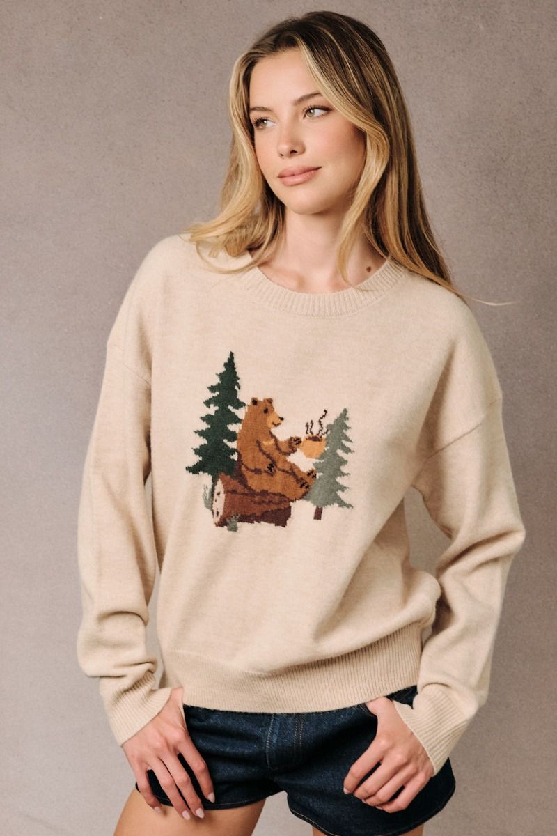 Cozy Bear Sweater Oatmeal