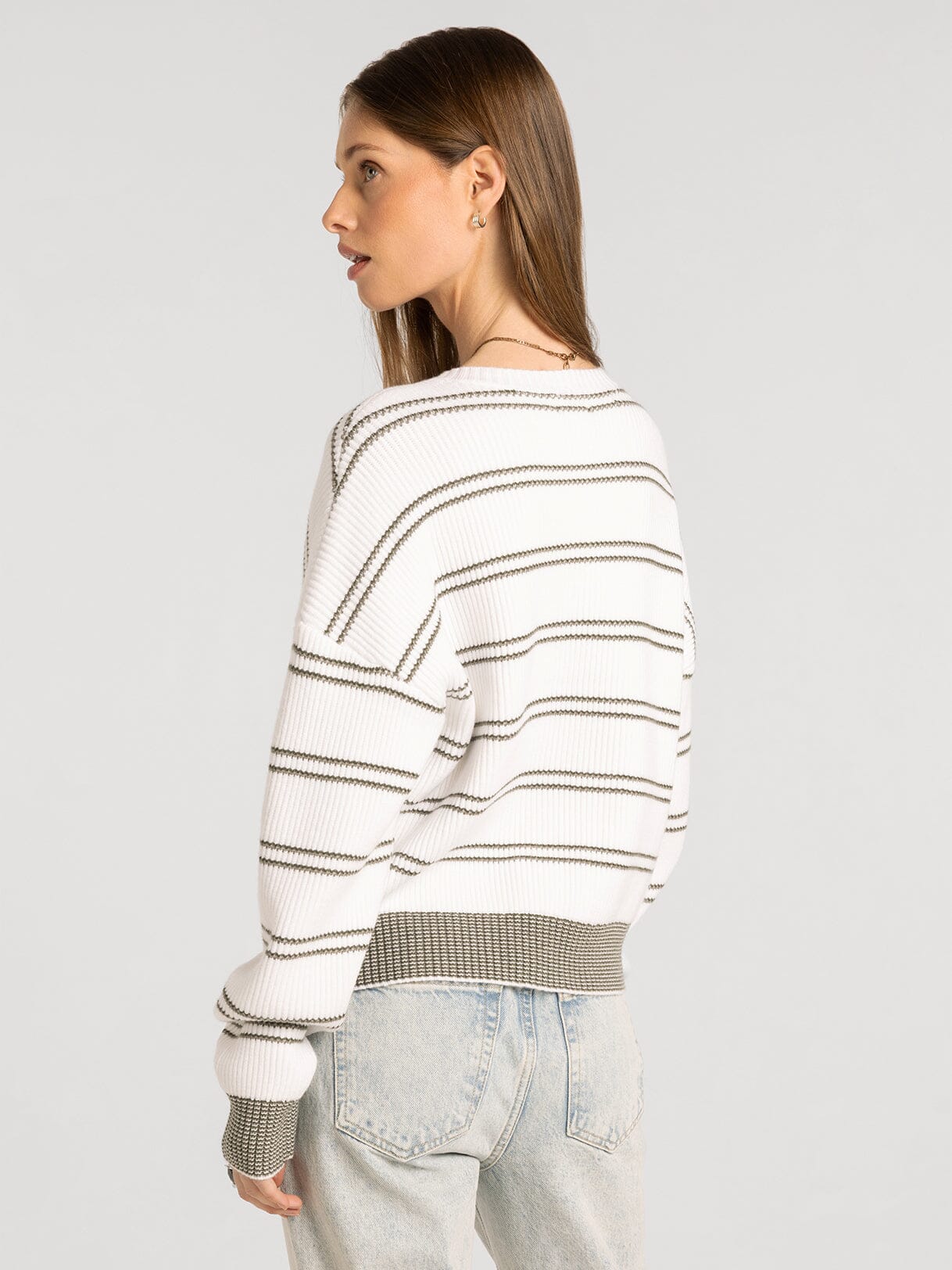 Ely Sweater Ivory Olive