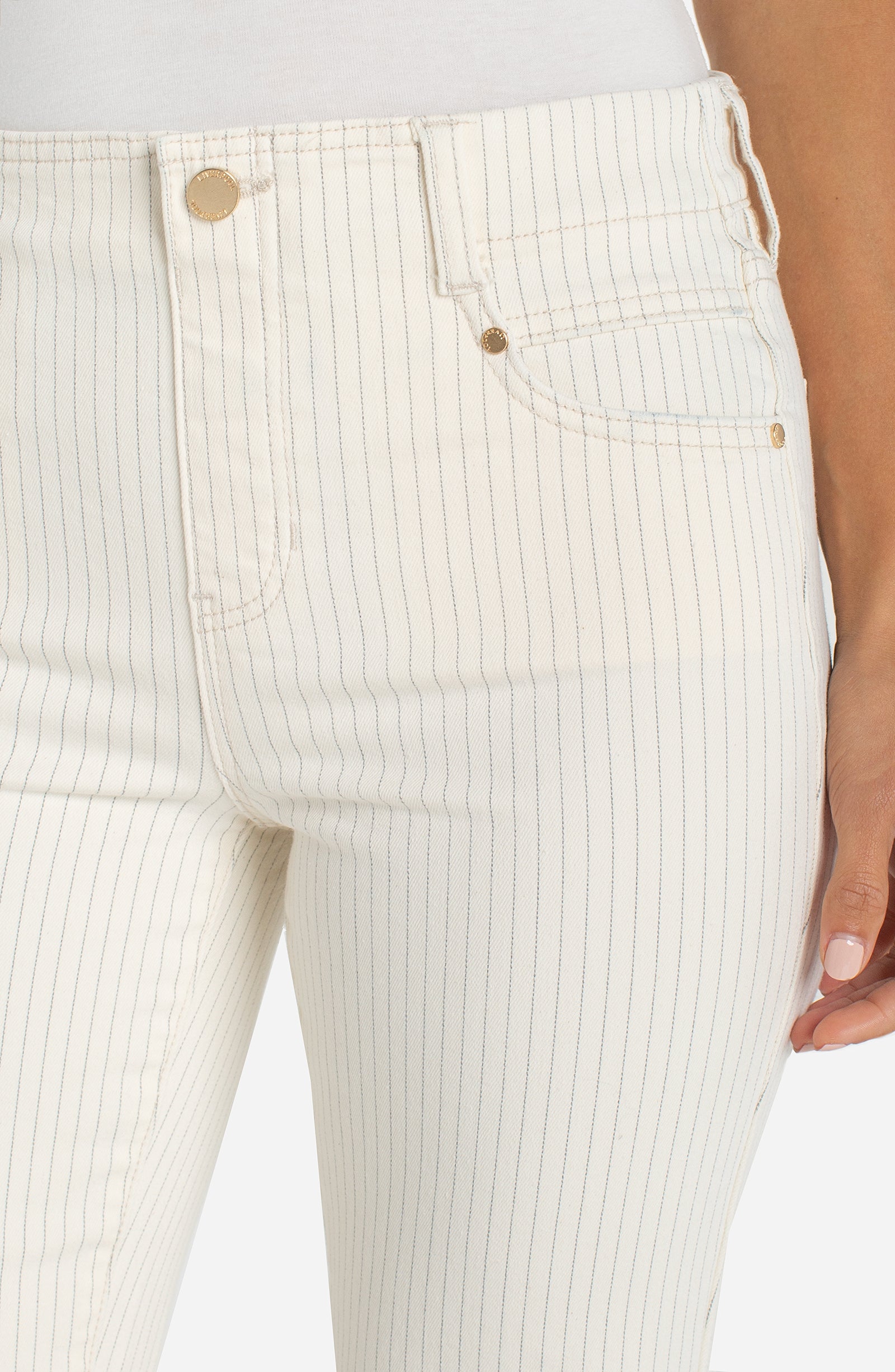Gia Glider Wide Hem Crop Flare Pants Nautical Stripe