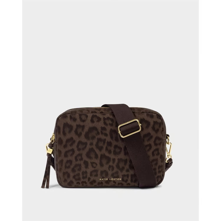 Lottie Large Crossbody Bag Chocolate Leopard