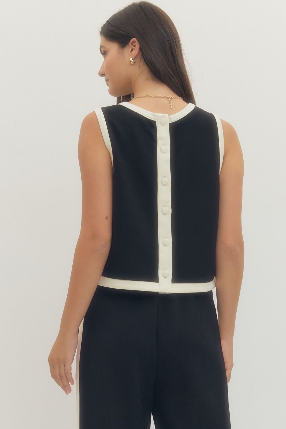 Athleisure Strip Trip Tank Black