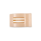 Teleties Small Flat Rectangle Hair Clip Almond Beige