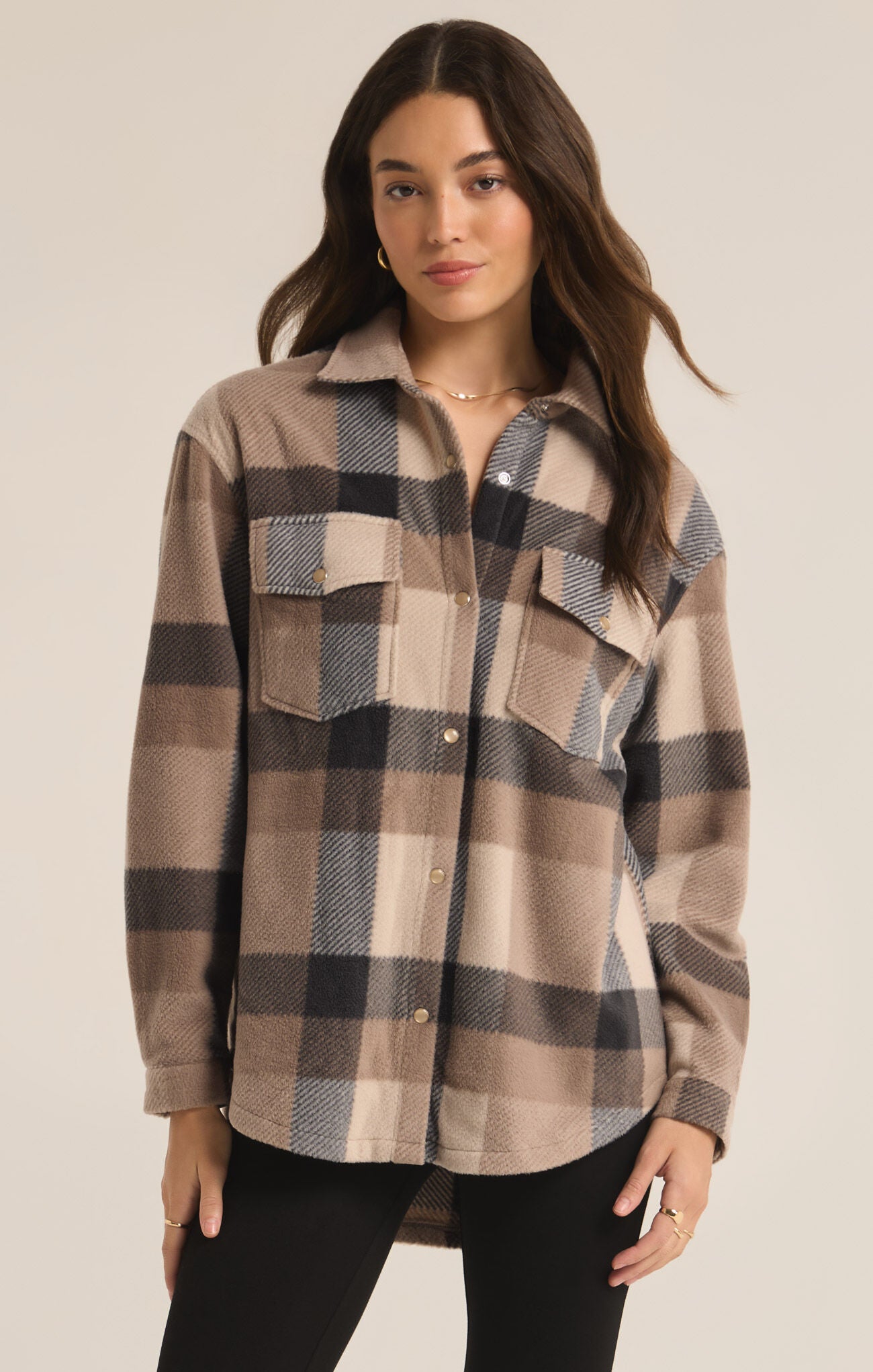Hiker Two Tone Fleece Jacket Sea Salt