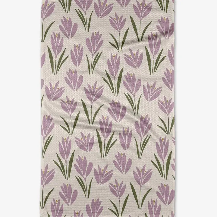 Geometry Tea Towel Tulips Bulbs