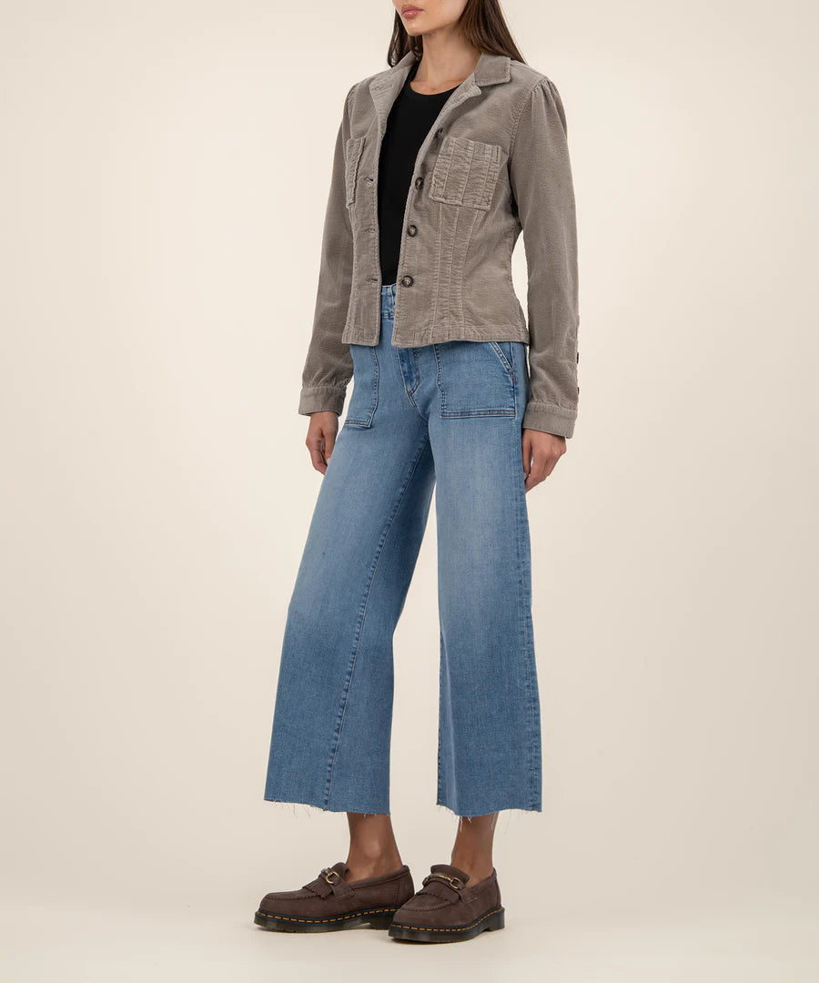 Kyra Button Up Corduroy Jacket Rosemary