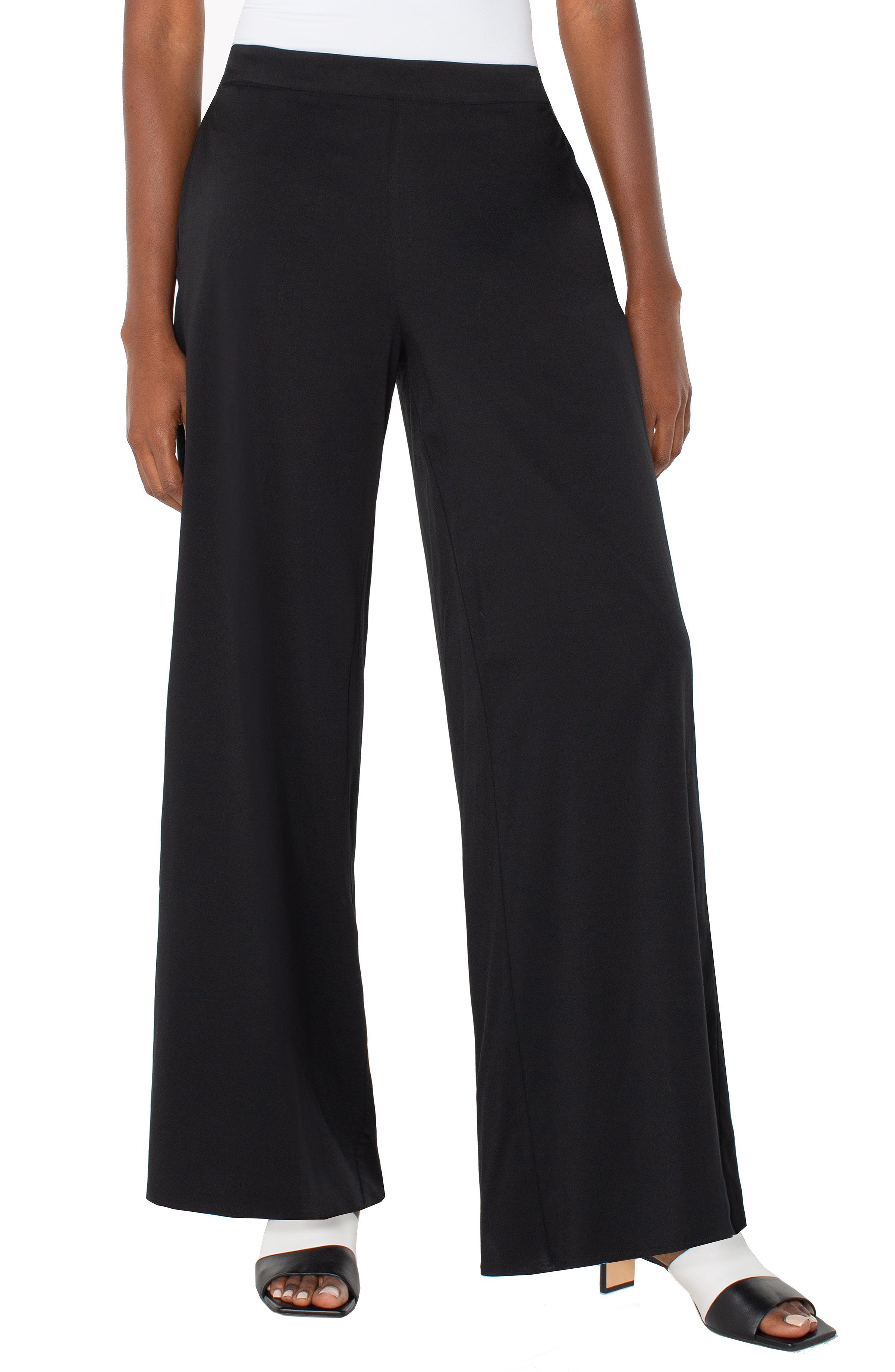 Pull On Palazzo Pants Black
