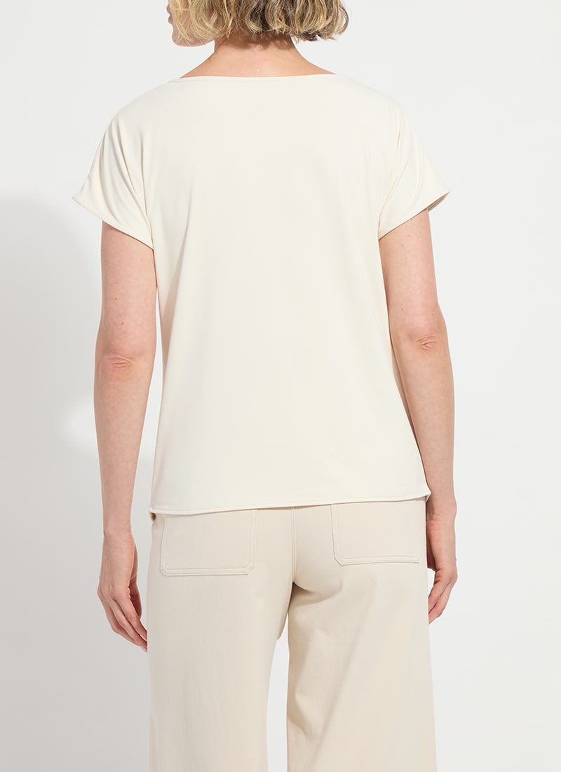 Ensley Cowl Neck Top Macadamia