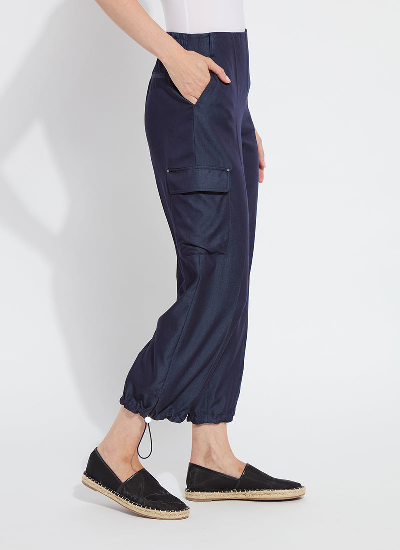 Monique Tailored Cargo Pants Solid Indigo