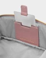 Fold Out Mirror Make Up Bag Deep Rose