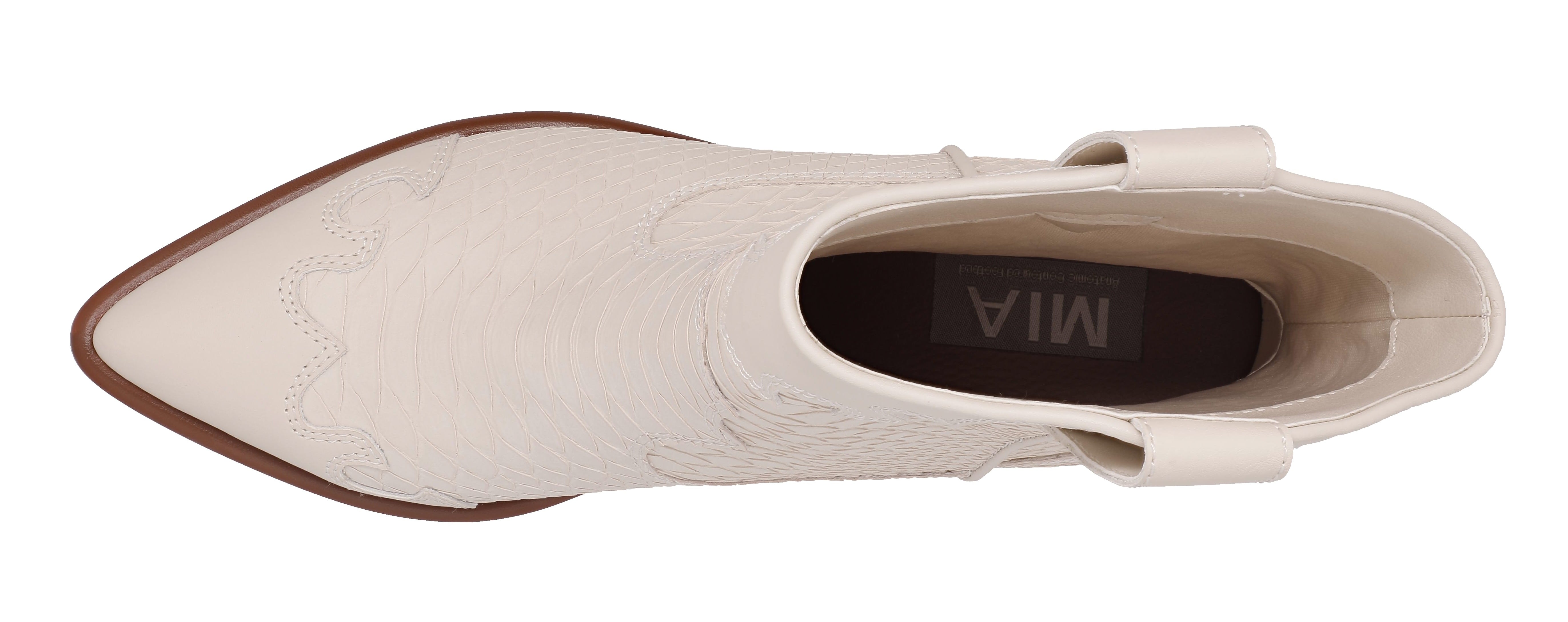 Kaine Western Booties Ivory