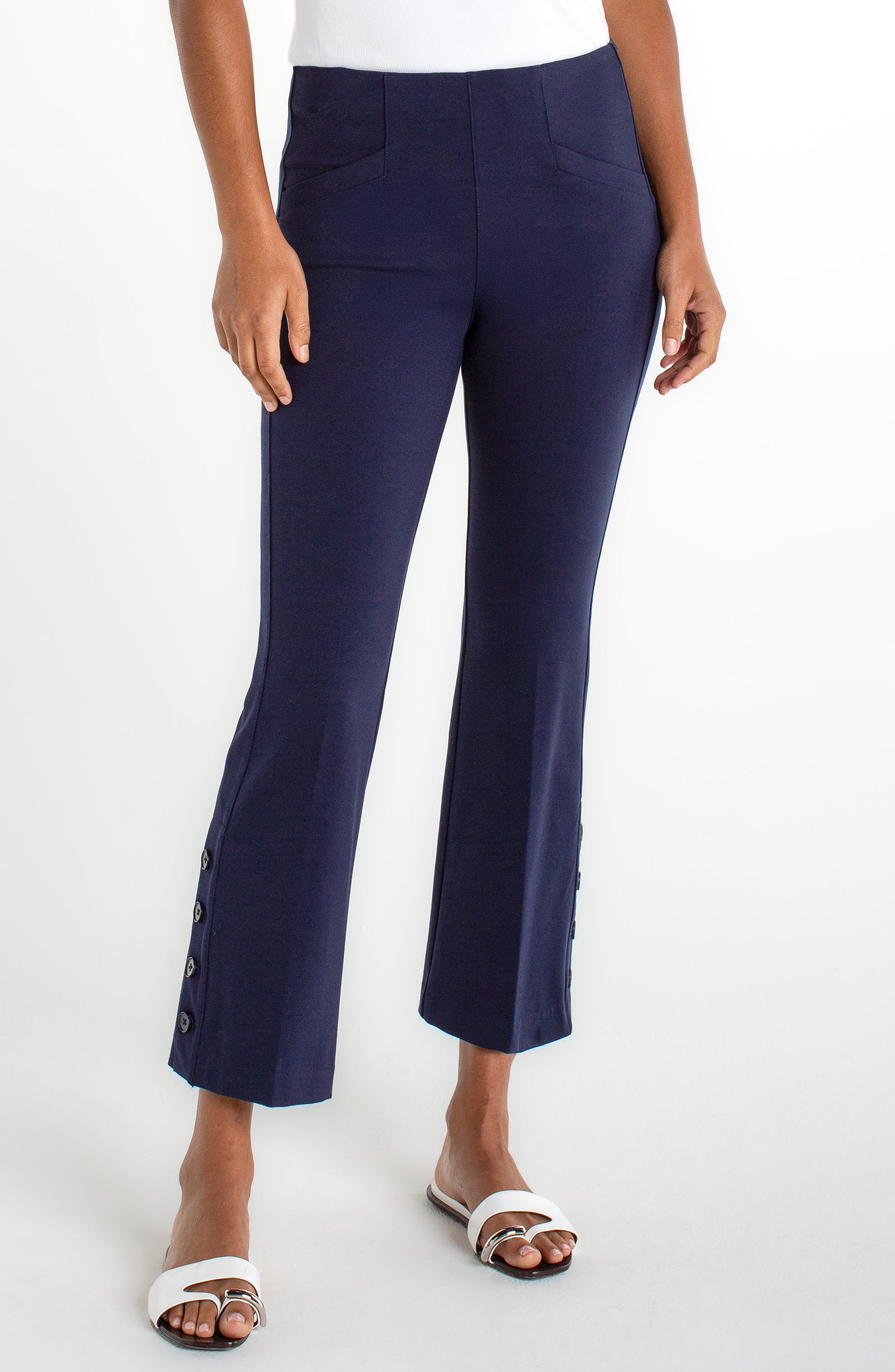 Stella Pull On Kick Flare - 27" Inseam Cadet Blue