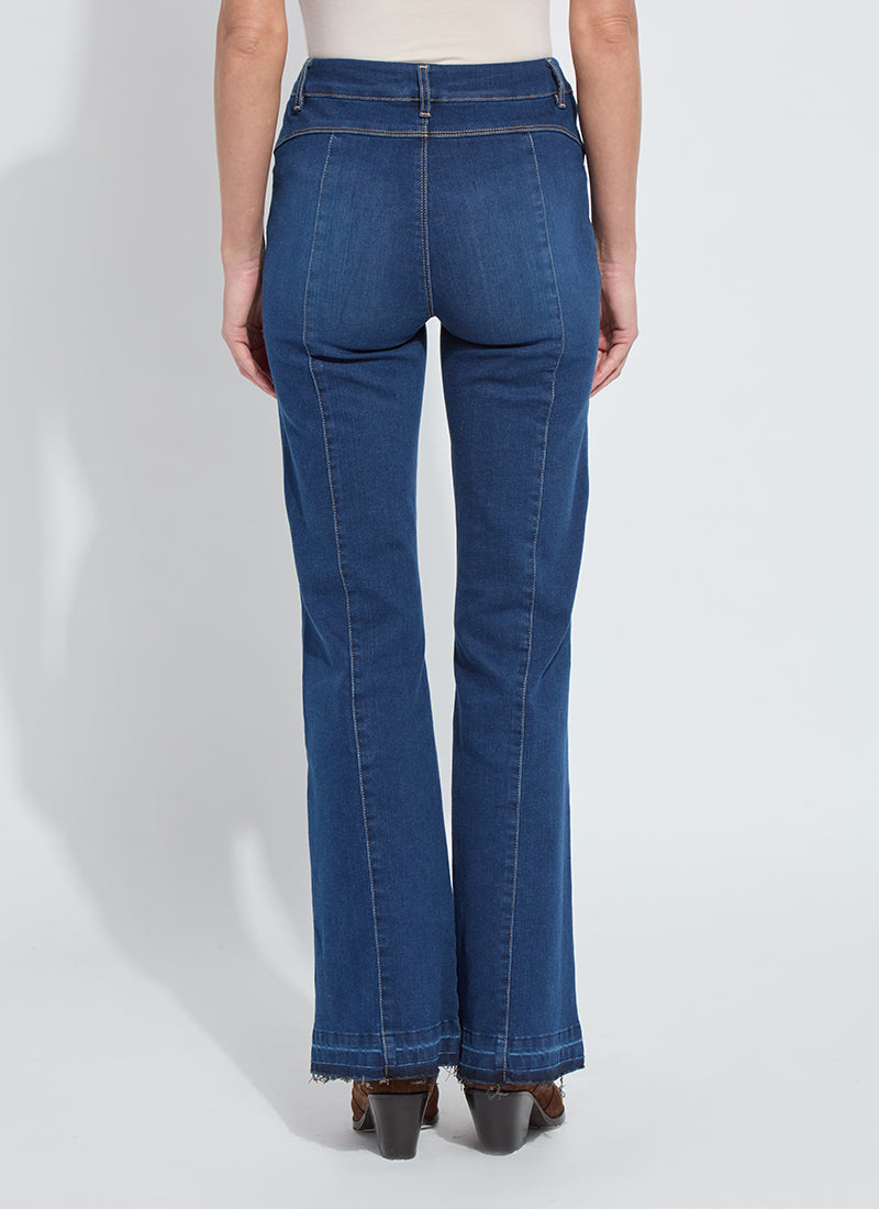 Felicity Fringe Wide Leg Denim Trouser Light Indigo