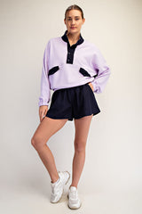 French Terry Playful Set Sweet Lavender + Navy