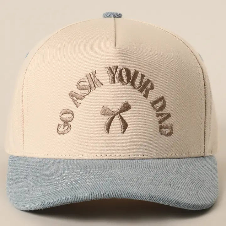 Go Ask Your Dad Two Tone Trucker Hat