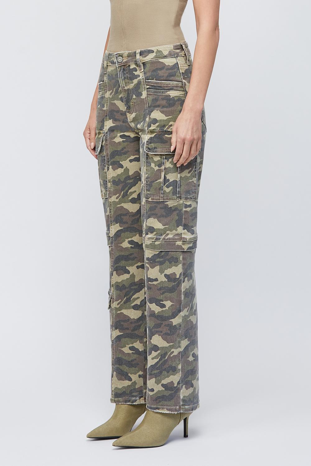 Tracey Cargo Straight Jeans Camoflauge