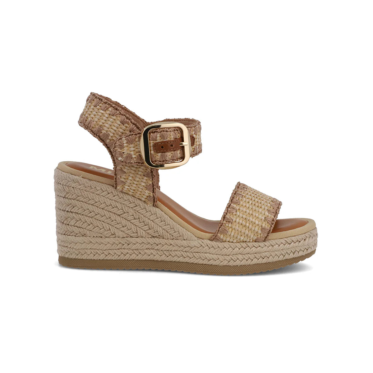 Beverlee Wedge Sandals Natural + Cognac