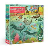 Otters at Play Puzzle - 64 Pieces