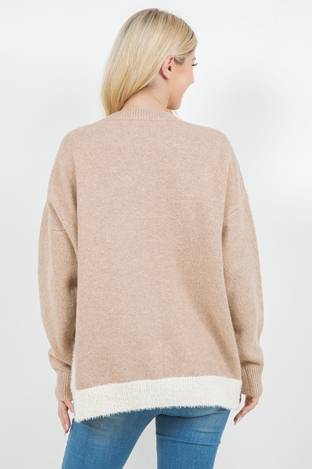 Cozy Chalet Scene Sweater Taupe