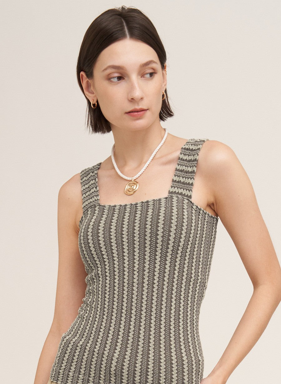 Modal Pointelle Square Neck Tank