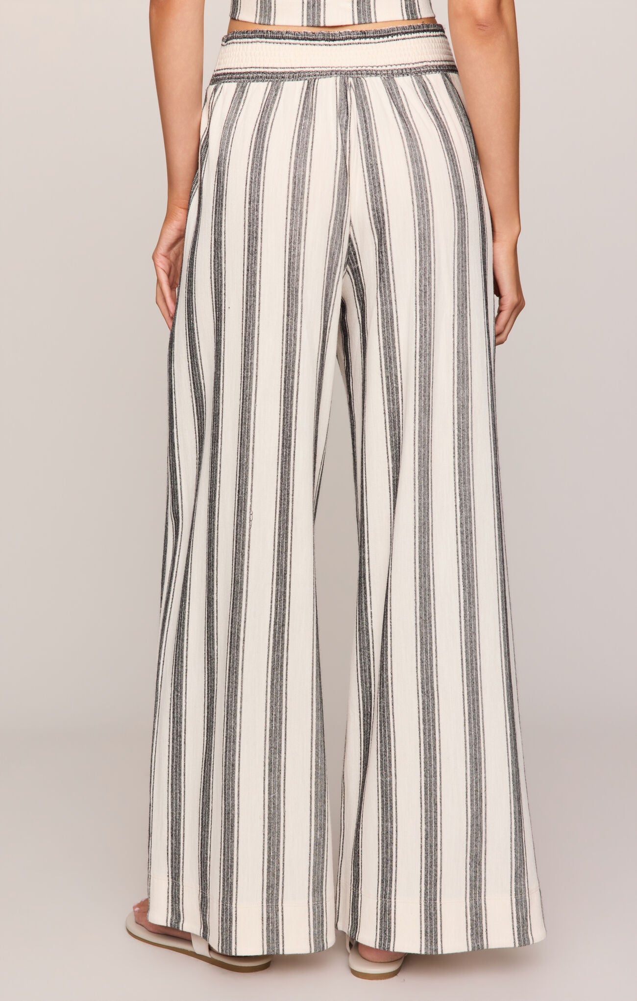 Pierre Knit Striped Pants Black