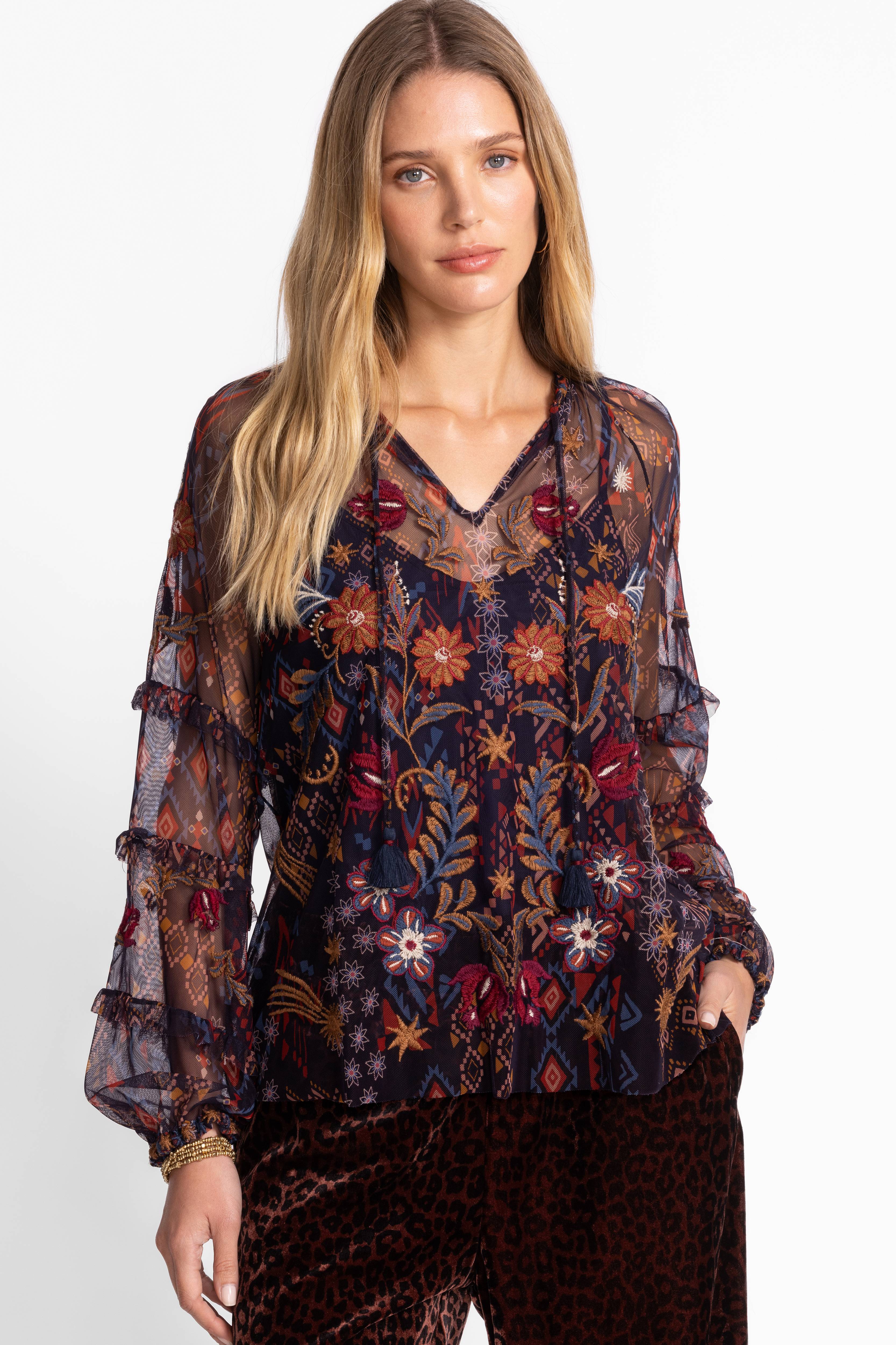 Saphire Mesh Blouse Monika