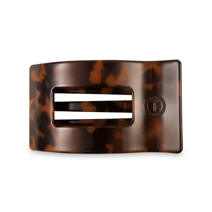 Teleties Medium Flat Rectangle Hair Clip Tortoise