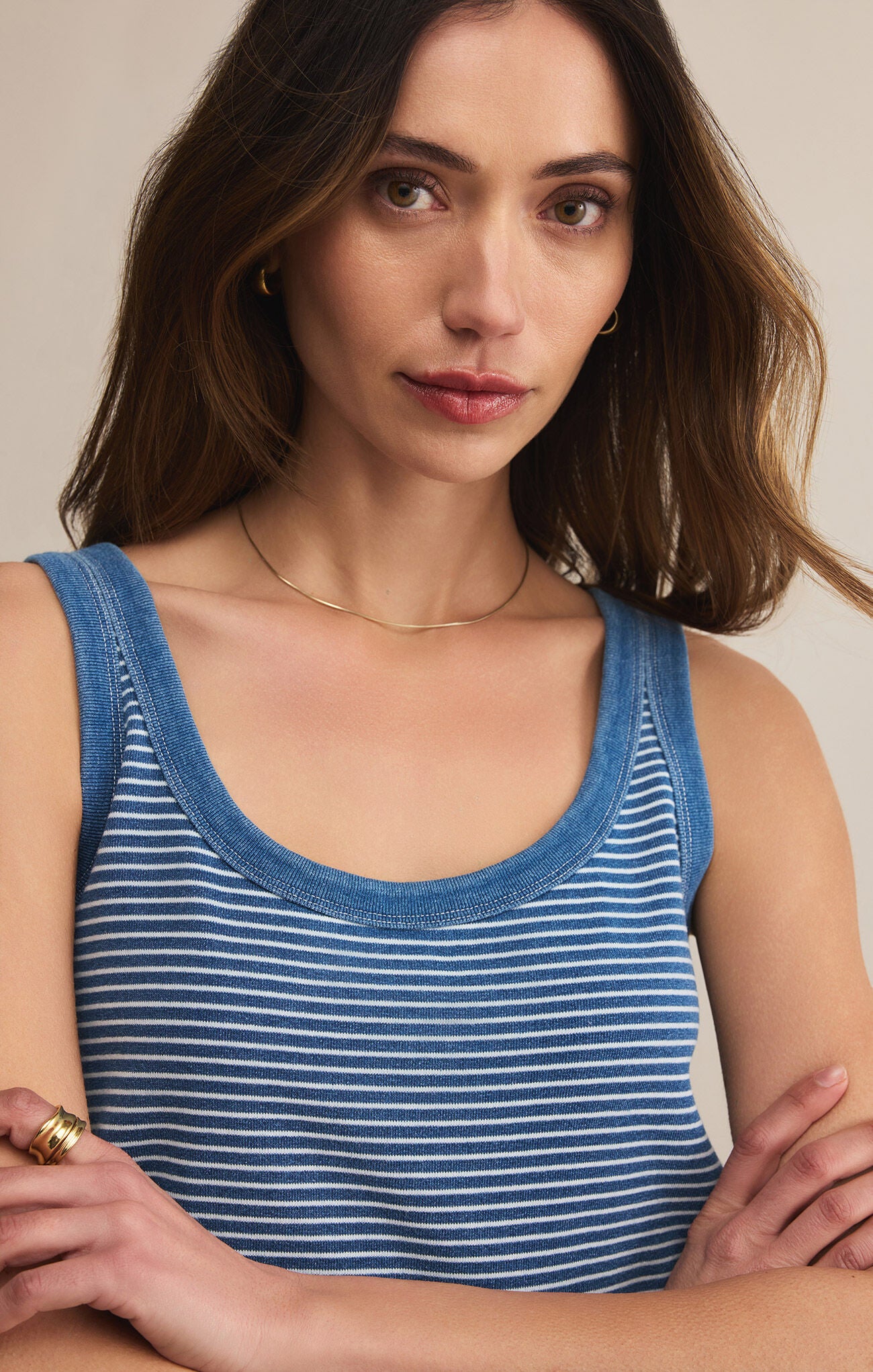 Mathis Striped Mini Dress Vintage Indigo
