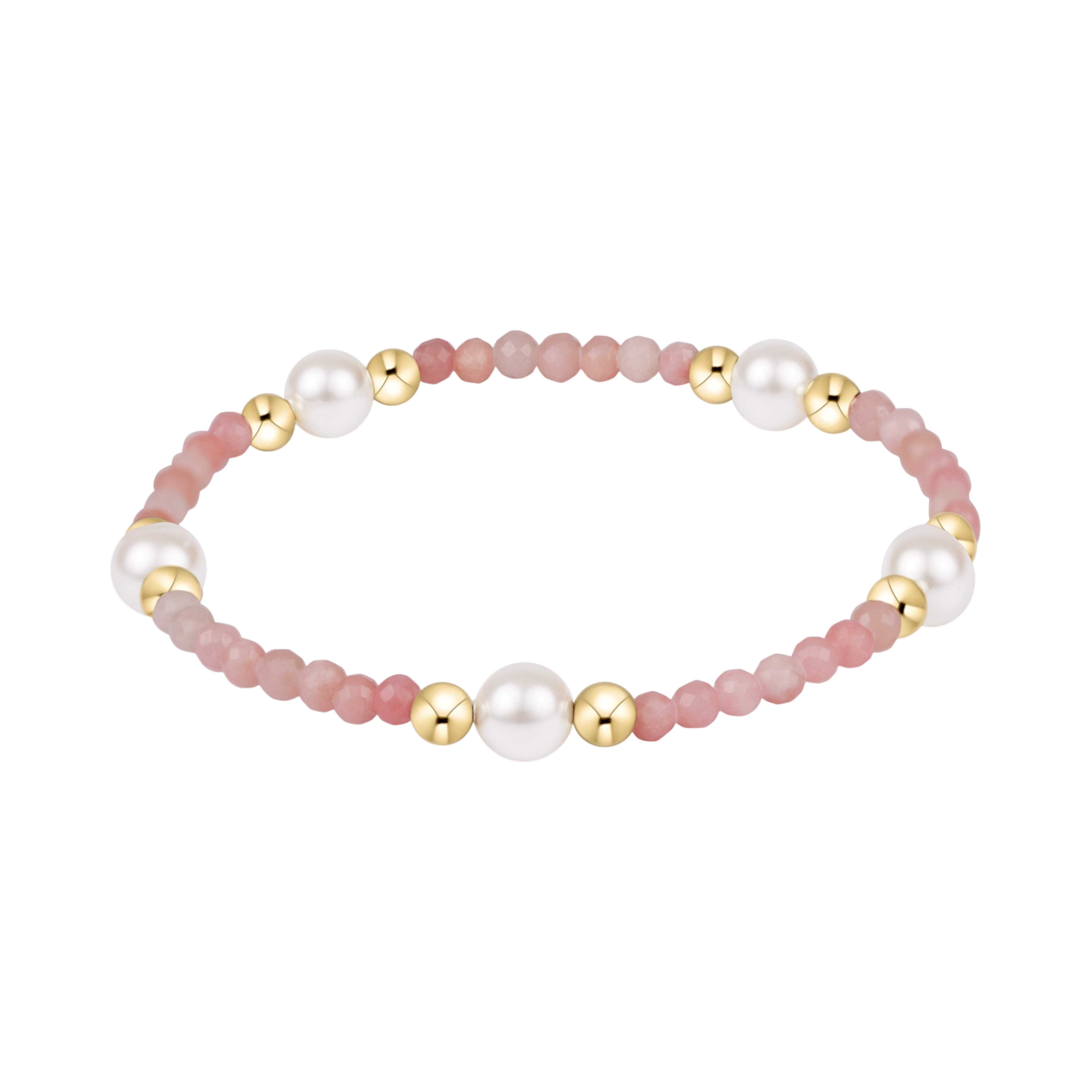 Extends Purpose Pearl 6mm Gem Bracelet Pink Opal