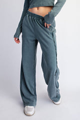 Billie French Terry Ribbed Set Deep Jungle