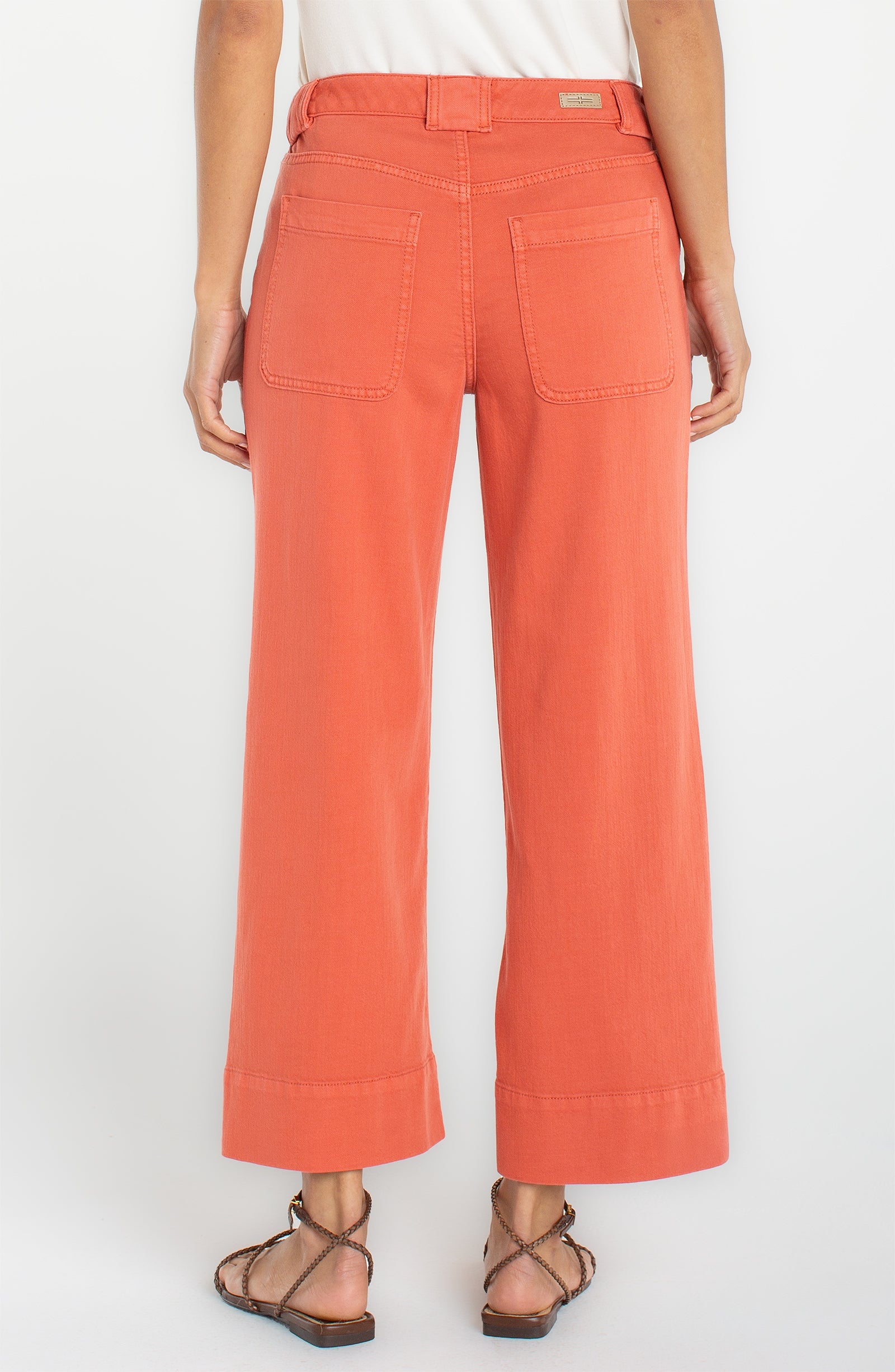 Stride Cargo Wide Leg Crop Pants Red Clay