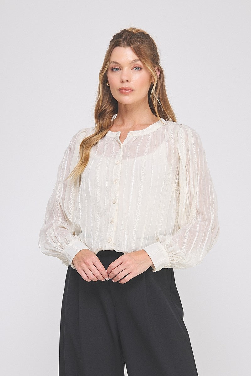 Embroidered Blouse Off White