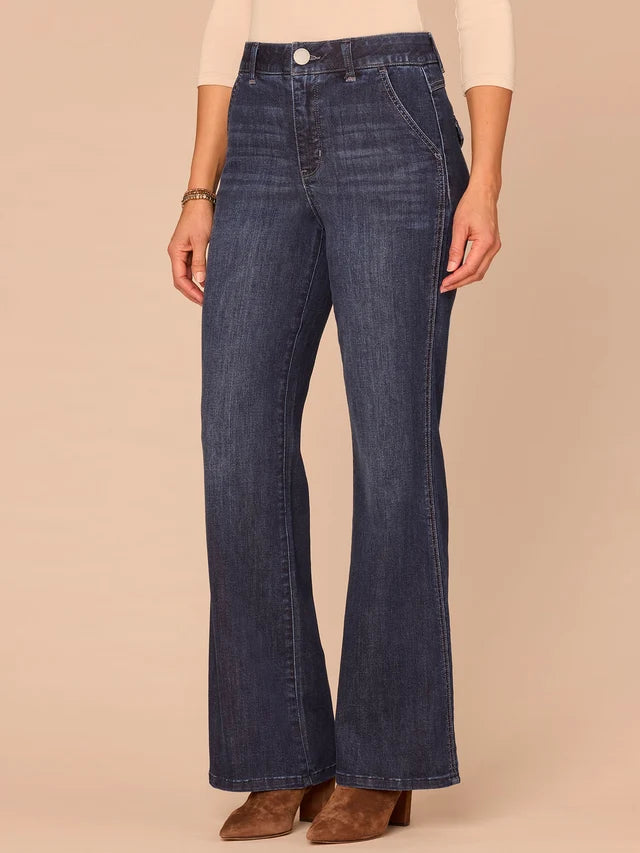 Ab Solution Skyrise Double Seam Trouser Bootcut Jeans - Indigo