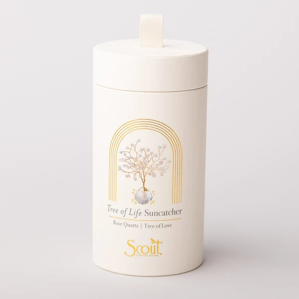 Suncatcher Tree of Life Rose Quartz
