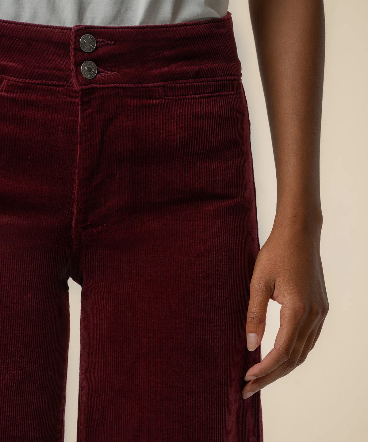 Meg Wide Leg Welt Pocket Corduroy Pants