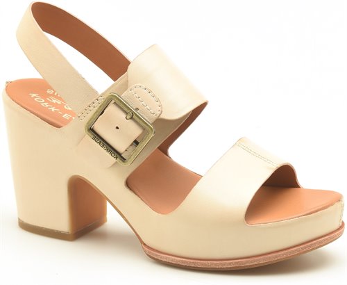 San Carlos Heeled Sandals Cream Lino
