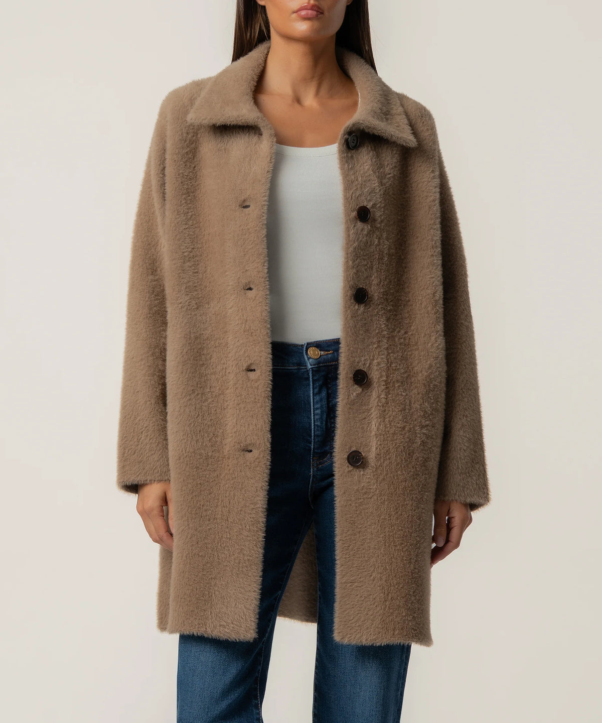 Blythe Button Front Long Sweater Jacket
